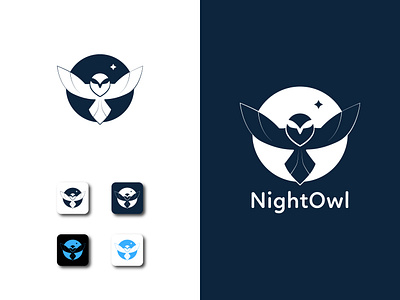 NightOwl - Logo design adobe illustrator app icon best logo brand identity branding creativelogo design graphic design illustration logo minimal minimalistic modern owl owl logo professional logo vector