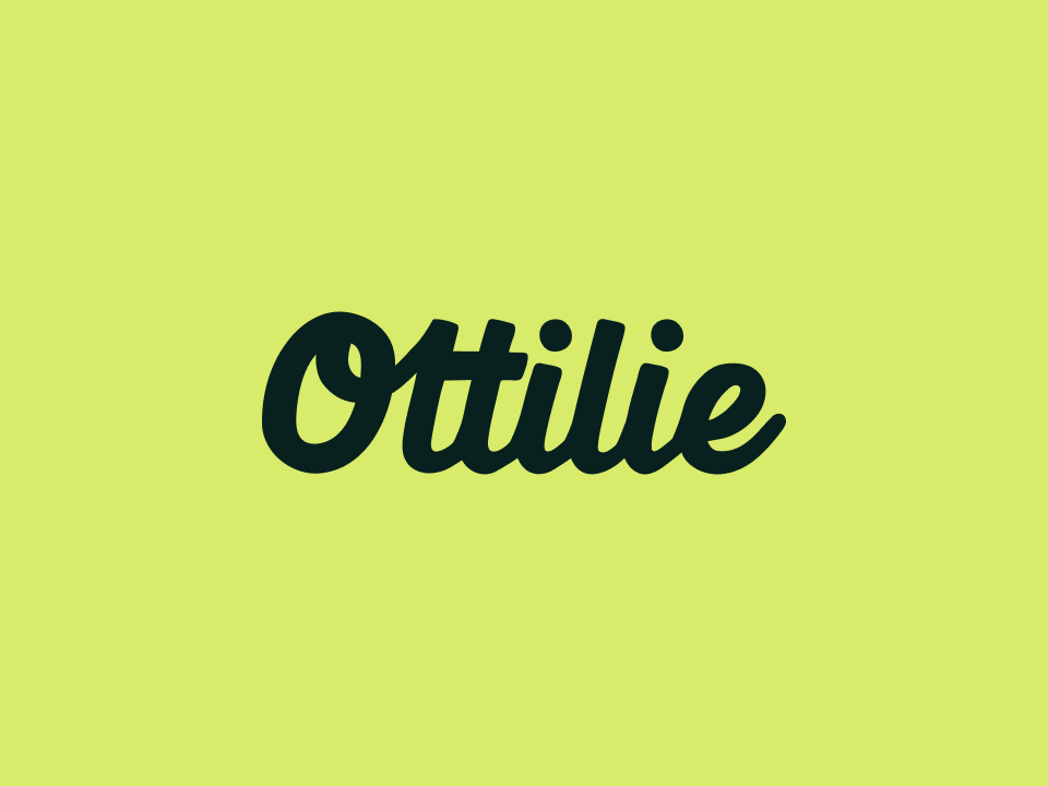 Ottilie Logo Colours adbstract artistic brand identity branding bright clean creative design studio flat design geometric identity illustration lime green logo minimalist modern refreshing typography vibrant colors vibrant colours