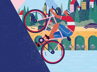 Giro D'Italia - Cycling poster design ai cycling cyclist design flat graphic design illustration illustrator italy poster poster design texture vector vector art