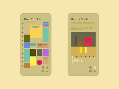 Goal Tracker Concept app block bold concept design goal month simple time tracker ui