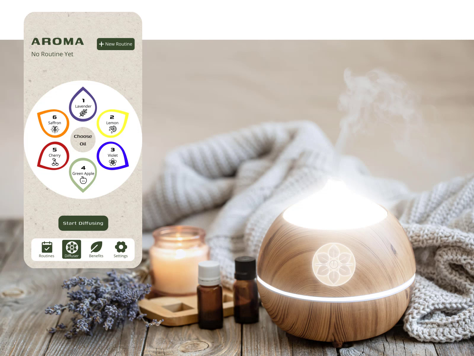 Aroma Smart Diffuser App by Sepideh Abbasi on Dribbble