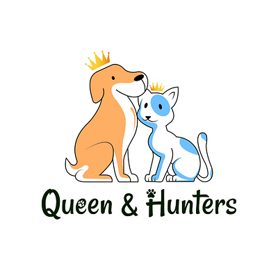 Queen and Hunters best logo branding business logo business startup company logo creativity design graphic design illustration