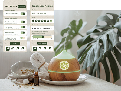 Aroma Smart Diffuser App appdesign figma interactiondesign productdesign prototyping ui uidesign userexperience ux uxdesigner uxinspiration uxresearch wireframing