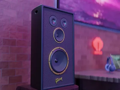 Soundbox Modeling | Speaker Modeling and Bass Animation 3d animation 3d modeling 3d product design 3d product modeling 3d product visualization 3d props 3d studio animated gif animation blender gibson isometric design logo animation motion graphics sound box modeling sound design speaker modeling