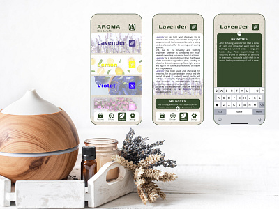 Aroma Smart Diffuser App appdesign aroma diffuserapp figma interactiondesign productdesign smartapp ui uidesign ux uxdesigner uxresearch