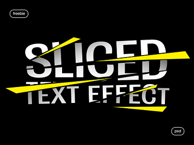 Sliced Text Effect cut download effect free freebie futuristic lines pixelbuddha psd scissors slice sliced stripes text