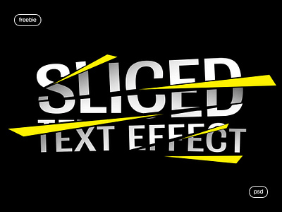 Sliced Text Effect cut download effect free freebie futuristic lines pixelbuddha psd scissors slice sliced stripes text