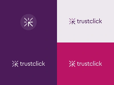 Trustclick brand identity branding click digital footprint fintech logo logo system purple