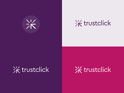 Trustclick brand identity branding click digital footprint fintech logo logo system purple