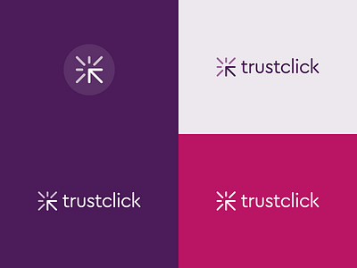 Trustclick brand identity branding click digital footprint fintech logo logo system purple