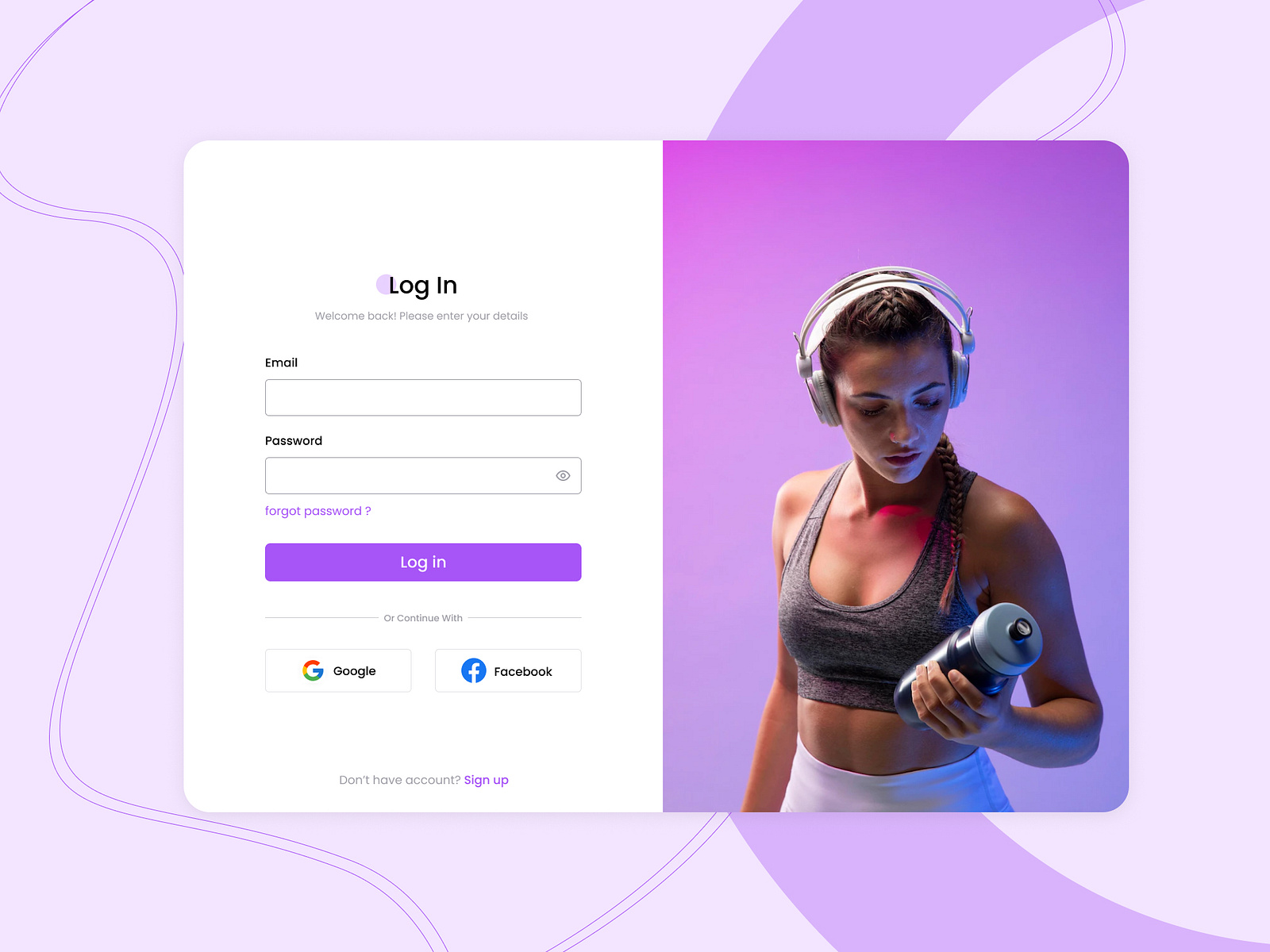 Strong on Style, Heavy on Fitness: Log In & Sign Up UI Design 💪 by ...