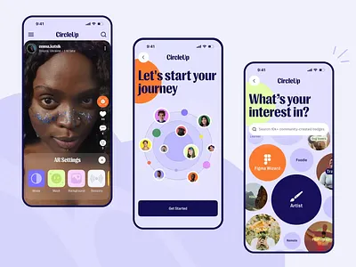 AR-Based Social Network App app app design application ar augmented reality communication design graphic design interface mobile mobile app mobile layout mobile screens onboarding social social network ui user experience user interface ux
