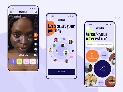AR-Based Social Network App app app design application ar augmented reality communication design graphic design interface mobile mobile app mobile layout mobile screens onboarding social social network ui user experience user interface ux
