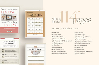 Workbook Ladypreneur Coach CANVA PS branding design graphic design illustration logo vector