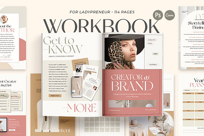 Workbook Ladypreneur Coach CANVA PS branding design graphic design illustration logo vector