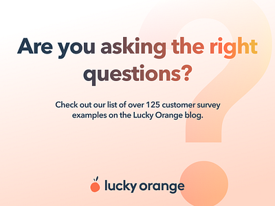 Customer Survey Examples (Question Library) analytics conversion rate optimization conversion tips customers dashboard design ecommerce examples illustration lucky orange research survey templates surveys templates ui ux web app website design