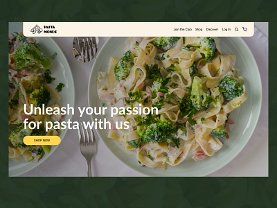 Pasta Mondo - main screen agency color design food main page minimal trend typo typography ui ui design ux web web design