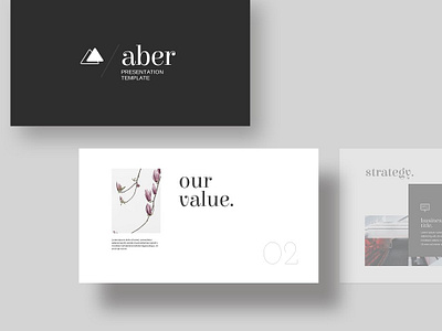 Aber Minimal PowerPoint Template #3 app branding design graphic design illustration logo typography ui ux vector