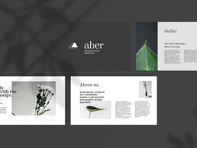 Aber Minimal PowerPoint Template #4 app branding design graphic design illustration logo typography ui ux vector