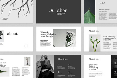 Aber Minimal PowerPoint Template #7 app branding design graphic design illustration logo typography ui ux vector