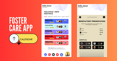 Calendar - APP app app design branding calendar foster care graphic typography