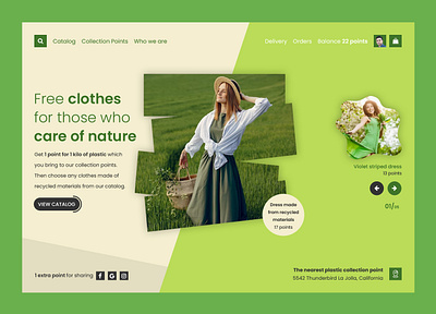 Recycled Cloths Store Landing Page UI cloth store ui cloth store ui design design recycled cloth store ui ui ui design
