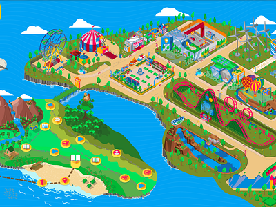 Isometric interactive map design education educação elearning escola illustration illustration system interactive isometric map mapa poca madre school ui