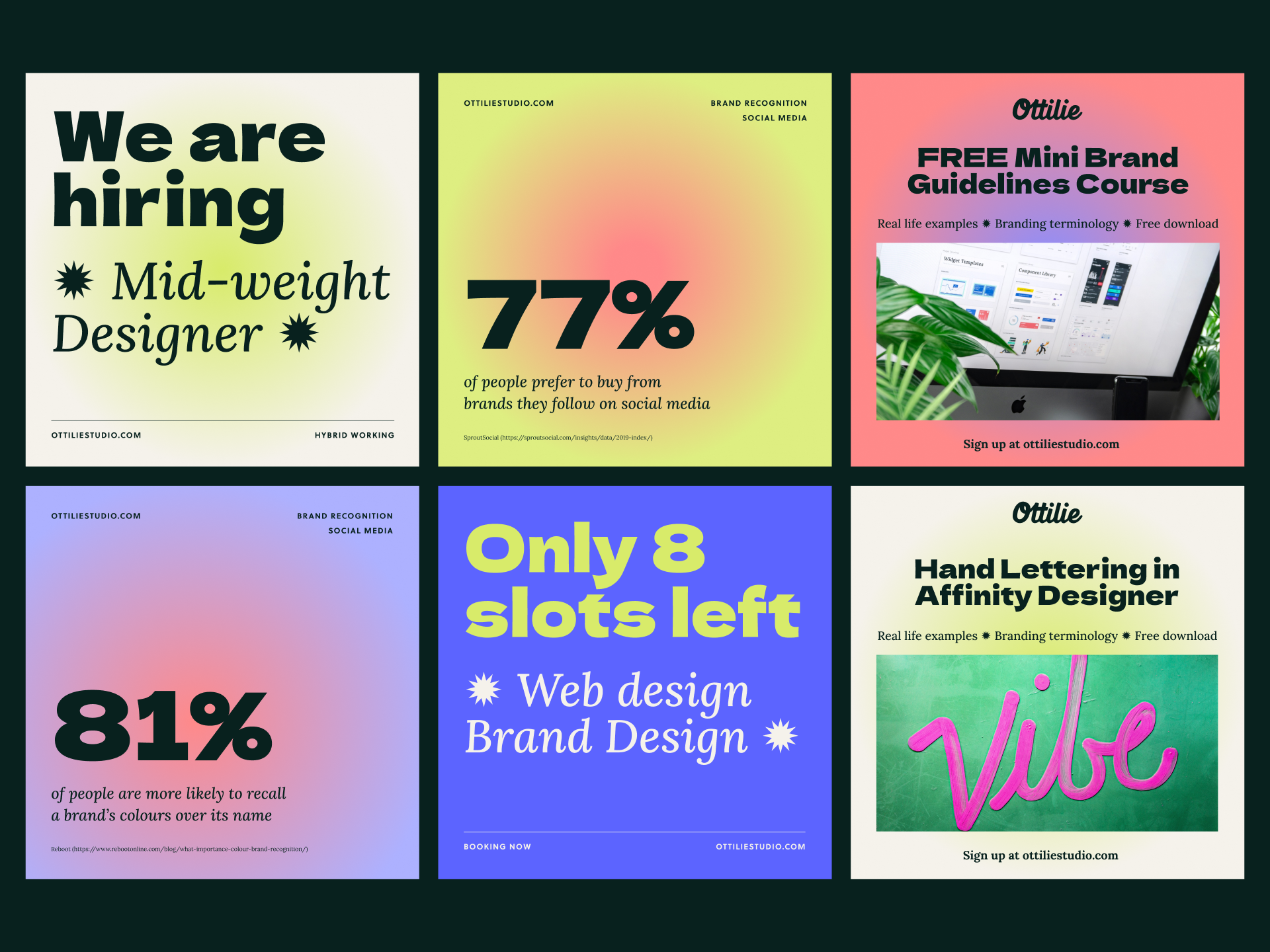 Example of Monthly Marketing Design Retainer ✹