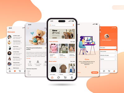 Merchandise e-commerce app app branding design graphic design minimal ui ux