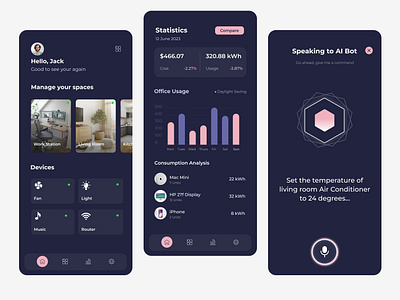AI Powered Home Automation Mobile App Design app artificial intelligence automation design mobile app ui