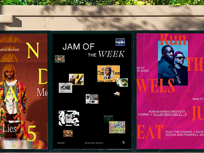 Jam of the week: Posters album art animation brand strategy branding collage design graphic design illustration jam of the week music music series passion project poster series posters product design rogue studio typography ui web website