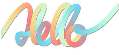 Hello gradient design illustration vector web