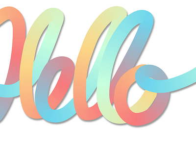 Hello gradient design illustration vector web