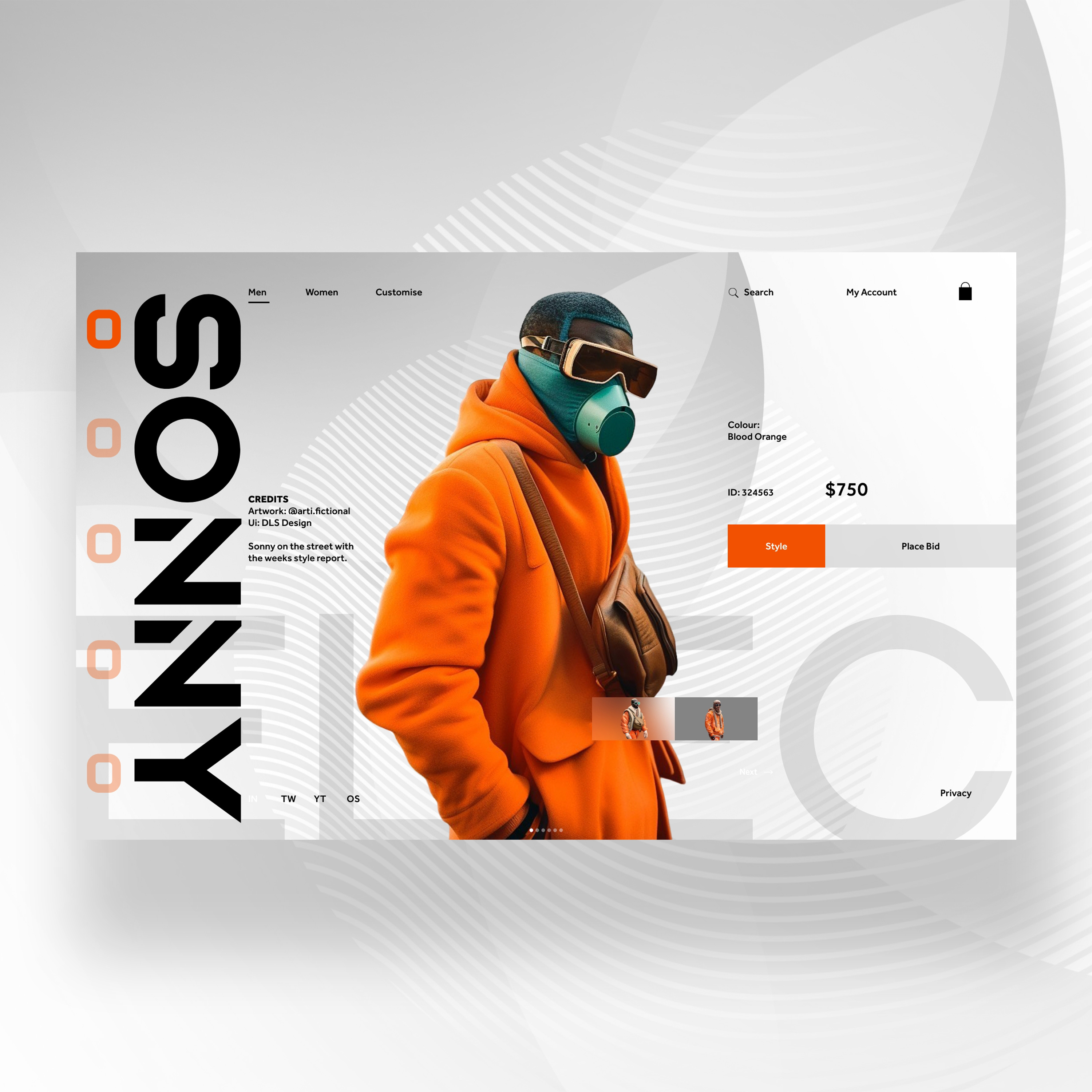 Sonny Web Ui Design Concept ai artificial intelligence design fashion graphic design nft photography tech wear techwear ui ui design ux ux design web design