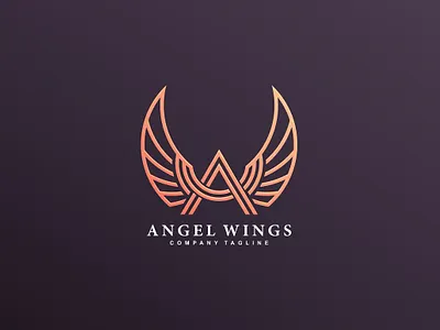 Angel Wing Logo app branding design graphic design illustration logo typography ui ux vector