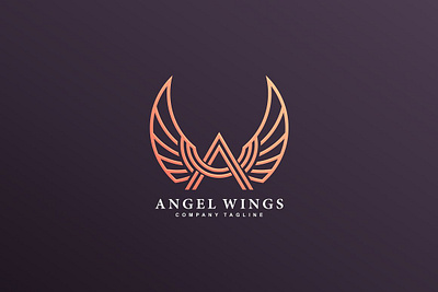 Angel Wing Logo app branding design graphic design illustration logo typography ui ux vector