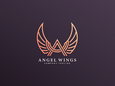 Angel Wing Logo app branding design graphic design illustration logo typography ui ux vector