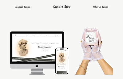 Candle Shop UI/UX Design app branding candle design figma logo mobile tablet ui ux web