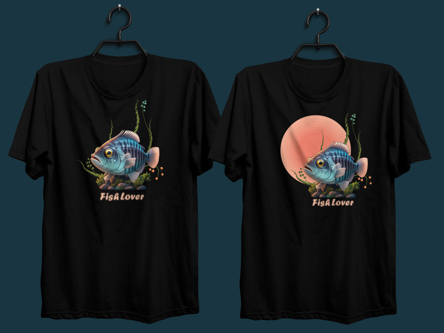 Fish lover 3d art Fishing T-shirt Design by Md.shahabuddin on Dribbble