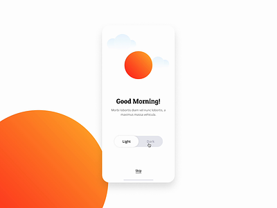 Day/Night toggle switch animation animation app blue switch toggle ui