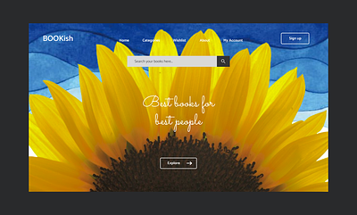 Bookstore web design bookstore design ecommerce sunflower ui vangogh