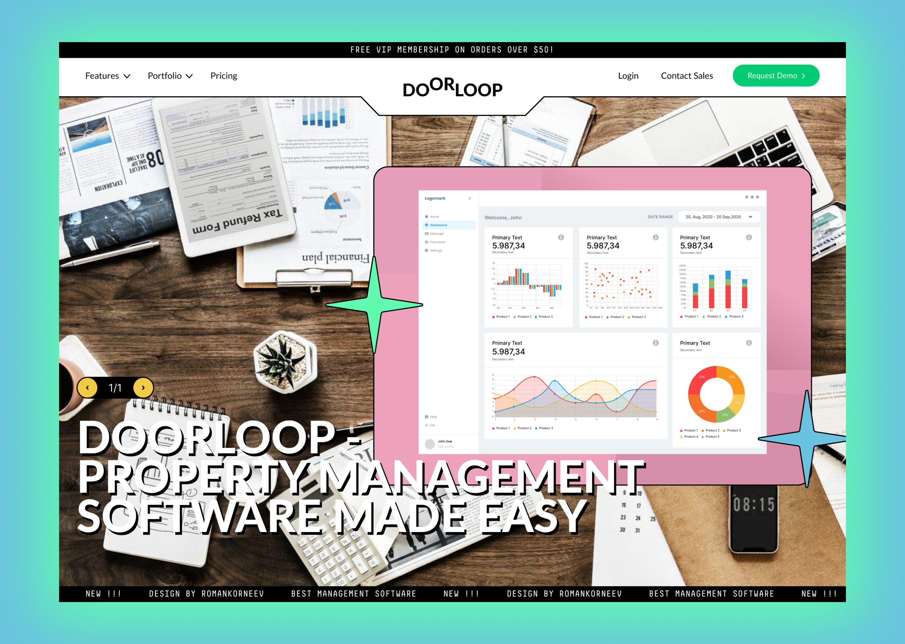 DoorLoop art branding design graphic design icon illustration logo ui vector web