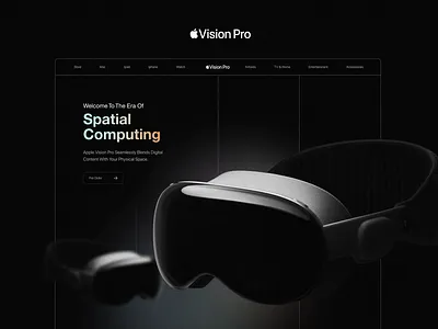 Apple Vision Pro pre-order landing page apple apple mockup apple pro design flat landing page minimal ui ux vision pro vision pro mockup