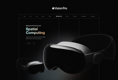 Apple Vision Pro pre-order landing page apple apple mockup apple pro design flat landing page minimal ui ux vision pro vision pro mockup