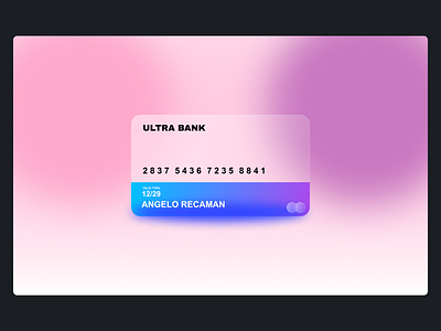 Ultra Bank - Futuristic Card branding design ui ux