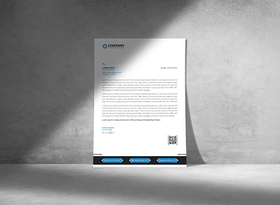 Letterhead Design brand identity business clean corporate design graphic design letterhead letterhead design modern presentation template