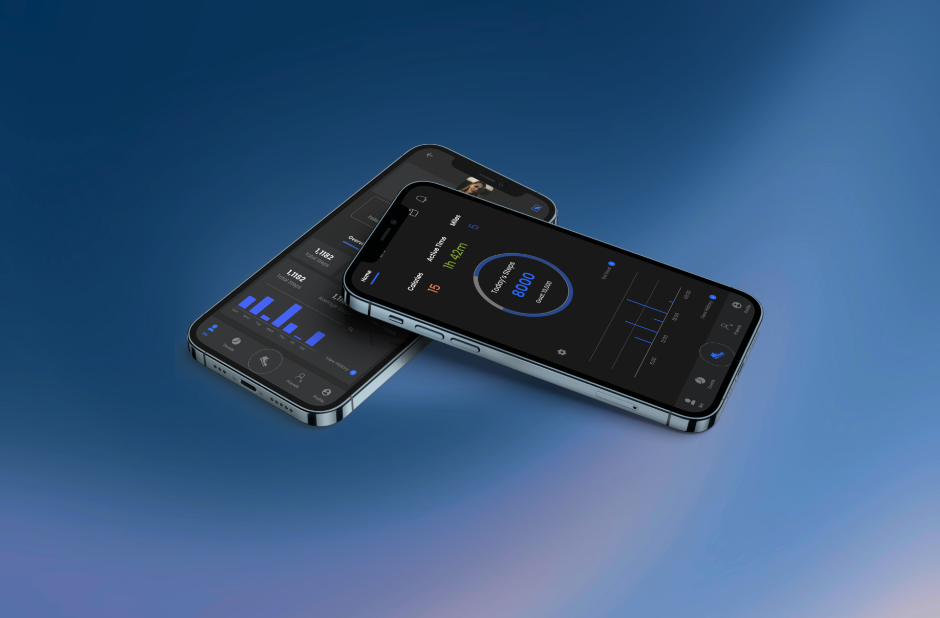 Pedometer -Take every step towards a healthier you ! android app community darktheme design habittracker pedometer ui