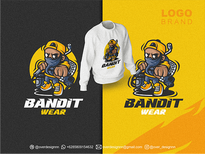 Bandit Wear Logo branding design graphic design identity illustration logo mark tshirt vector