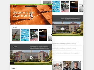 Sports club website branding design graphic design illustration logo typography ui vector web design