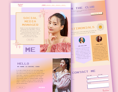 Wix Website Template Retro SMM branding design website landing page portfolio portfolio website retro retro style smm ui website template wix wix template wix website